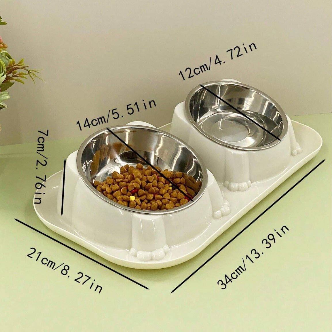 Ciotola doppia inclinata per cani - Dog boutique | Abbigliamento e accessori per cani